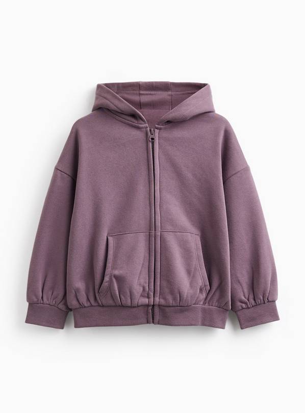Purple Zip Through Hoodie  7-8 years