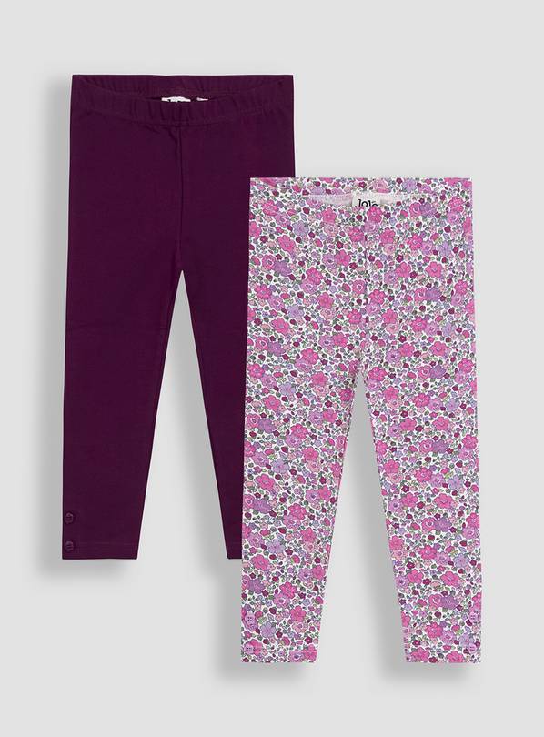 JOJO MAMAN BÉBÉ 2 Pack Classic Floral Leggings 18-24 months