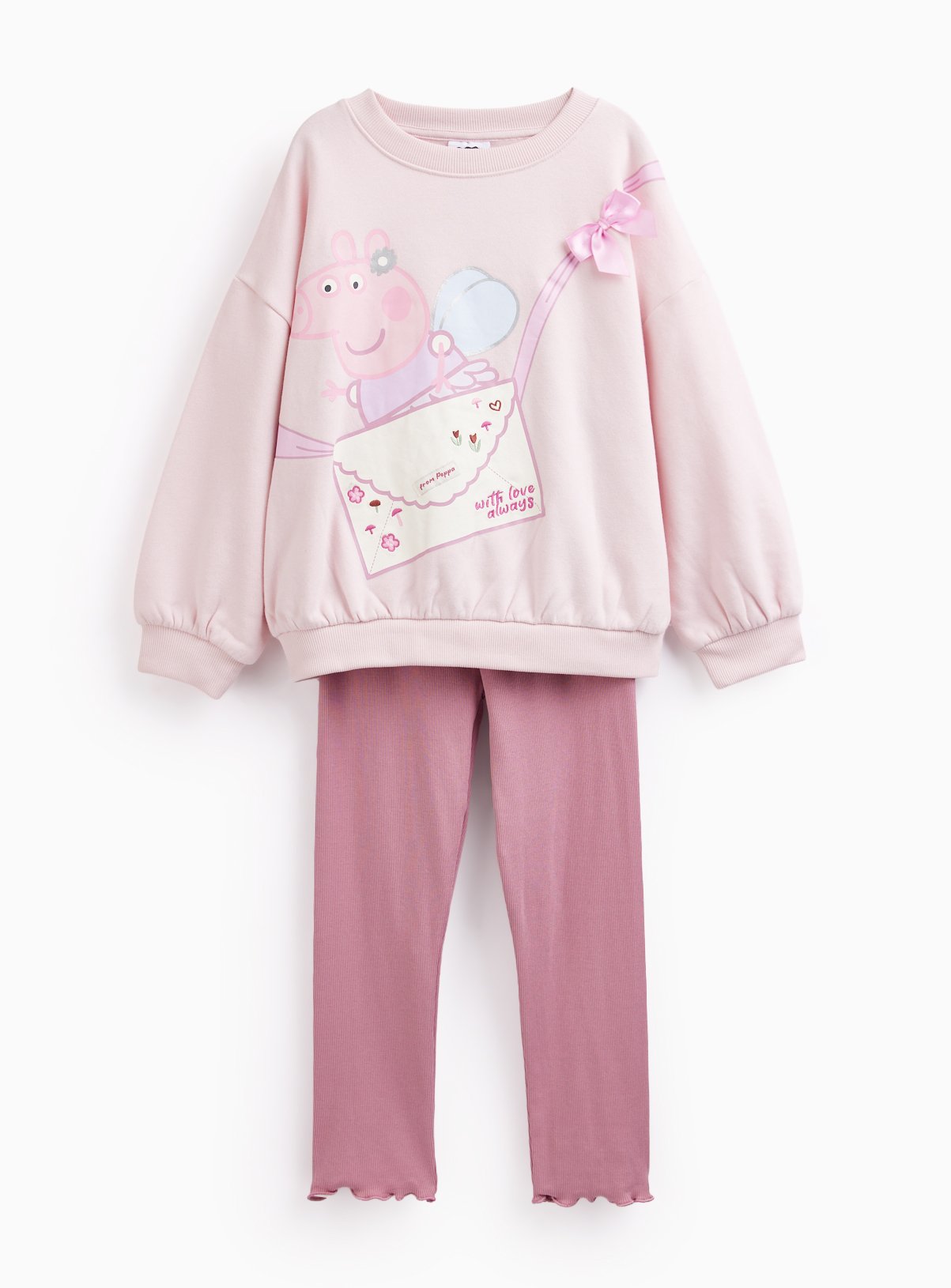 Peppa Pig Sweatshirt & Ribbed Legging Set 3-4 years - Image 1 thumbnail