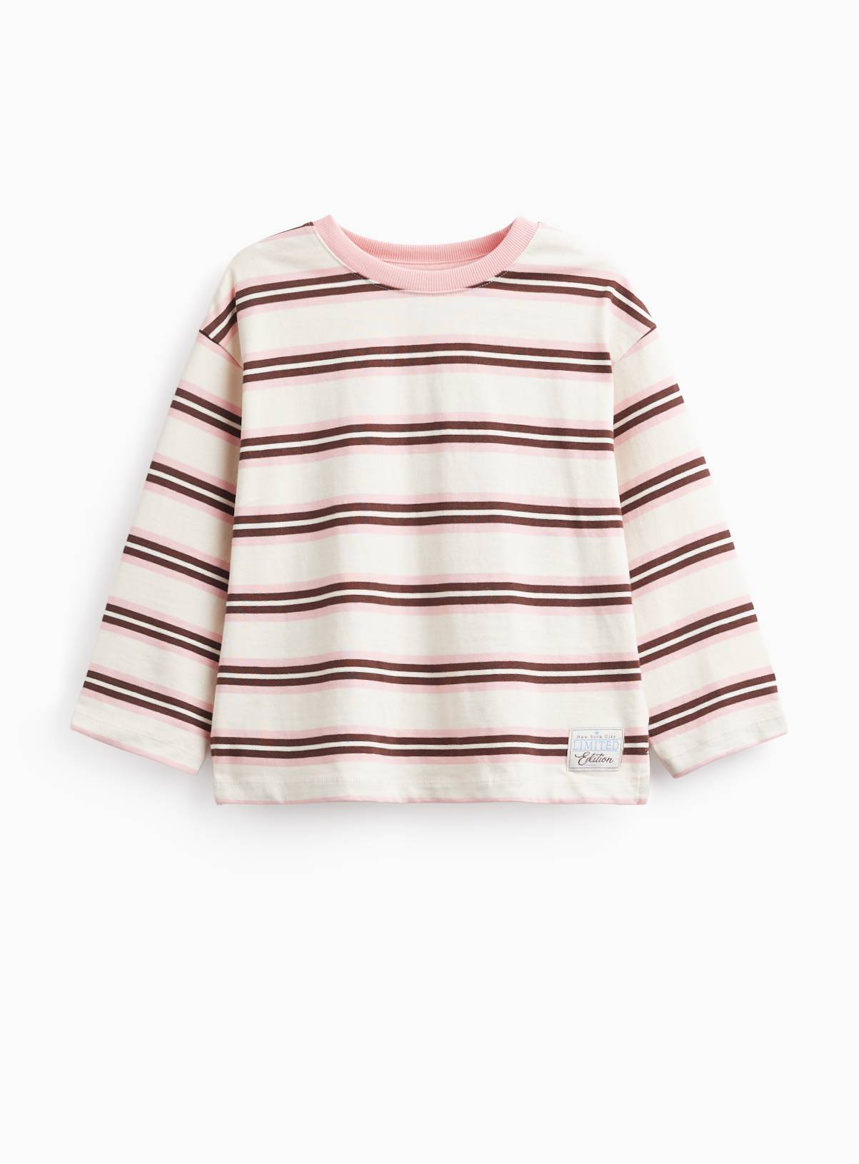 White Striped Relaxed Fit Long Sleeve T-Shirt 14 years - Image 1