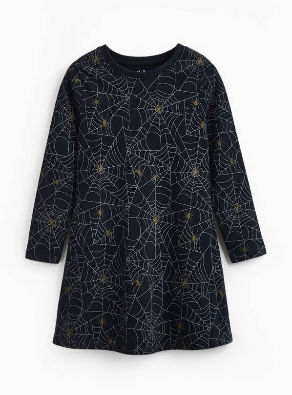Halloween Black Printed Jersey Dress 8 years