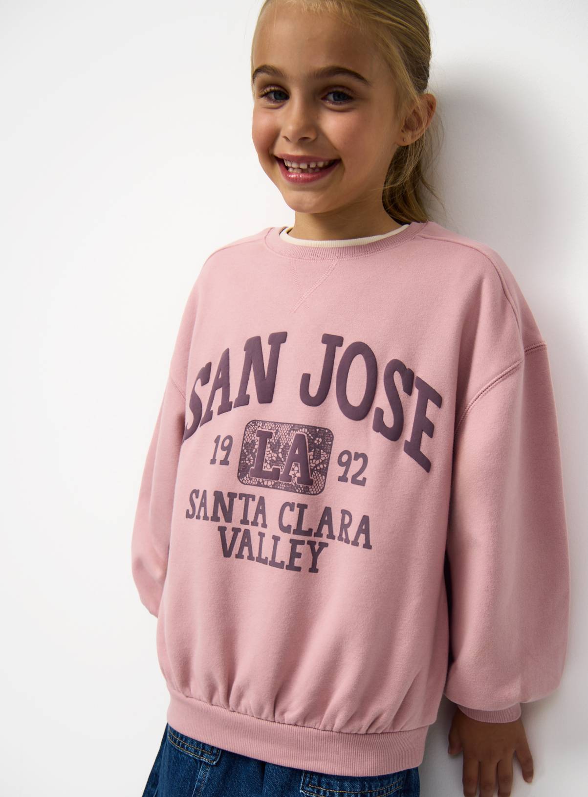 Pink San Jose Graphic Sweatshirt 11 years - Image 1