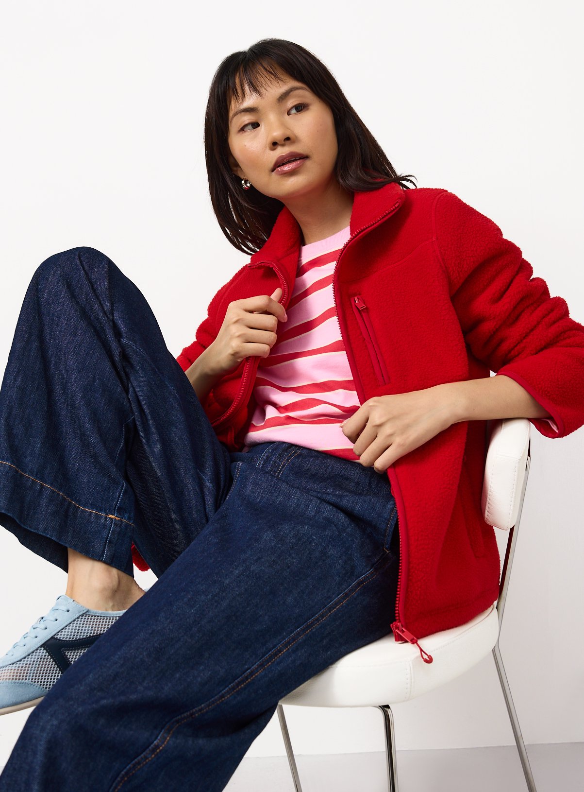Red Teddy Full Zip Through Fleece XL - Image 2 thumbnail