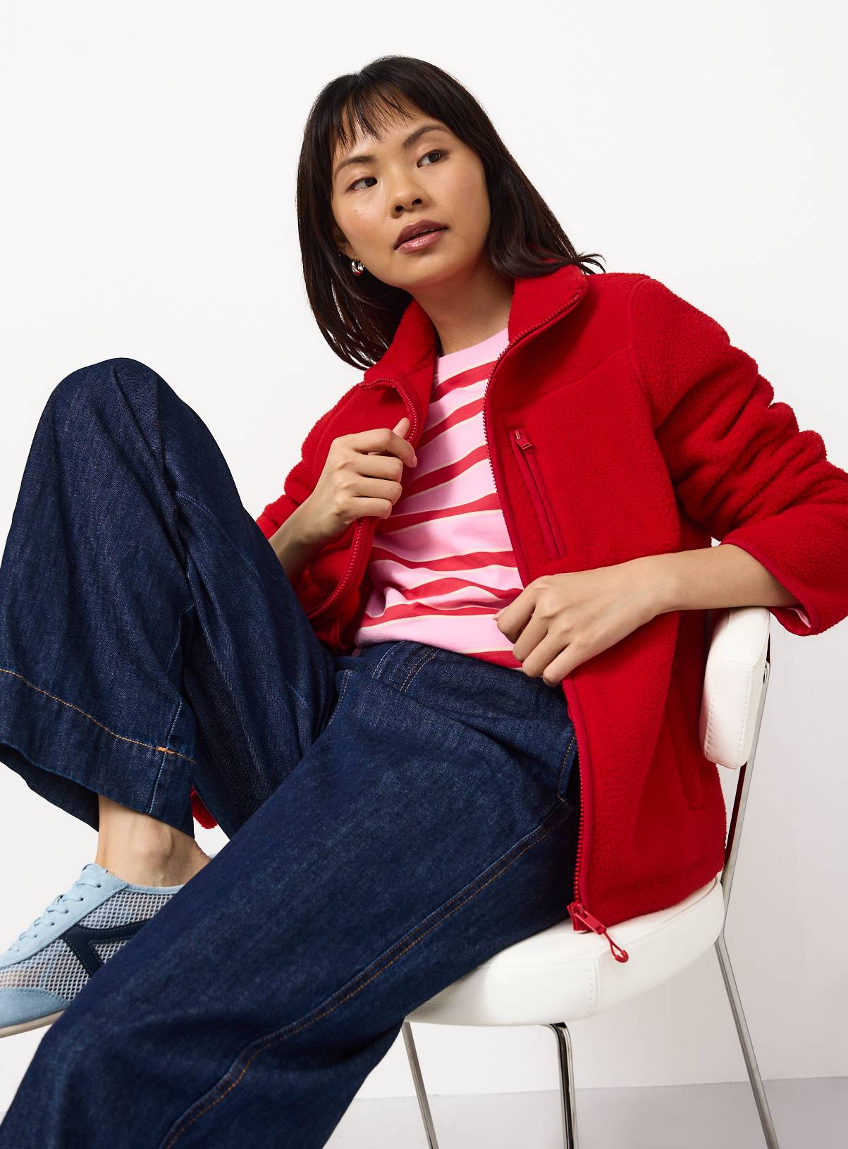 Red Teddy Full Zip Through Fleece XL - Image 2