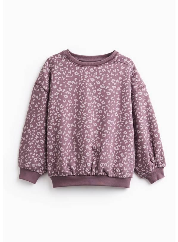 Purple Leopard Crew Neck Sweatshirt 13 years
