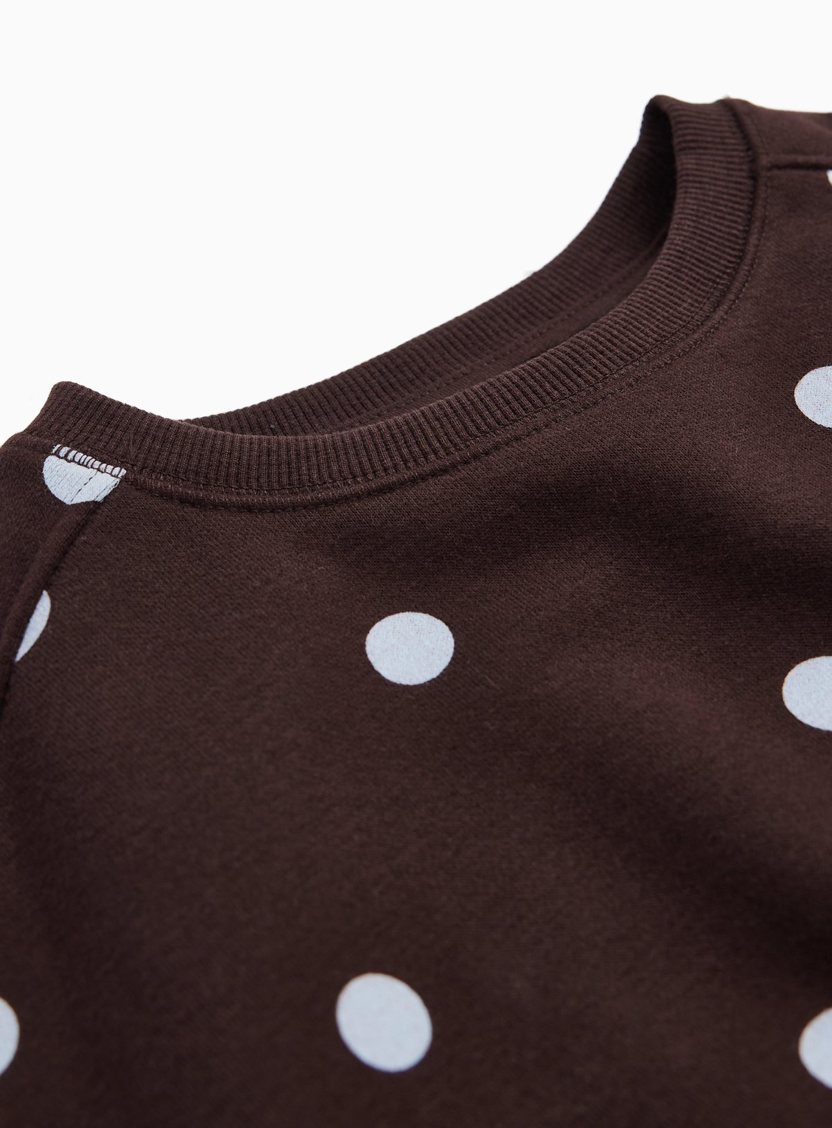 Brown Polka Dot Print Crew Neck Sweatshirt 11 years - Image 2 thumbnail