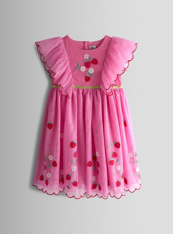 Jojo Maman Bébé Strawberry Applique Tulle Party Dress 6-12 months