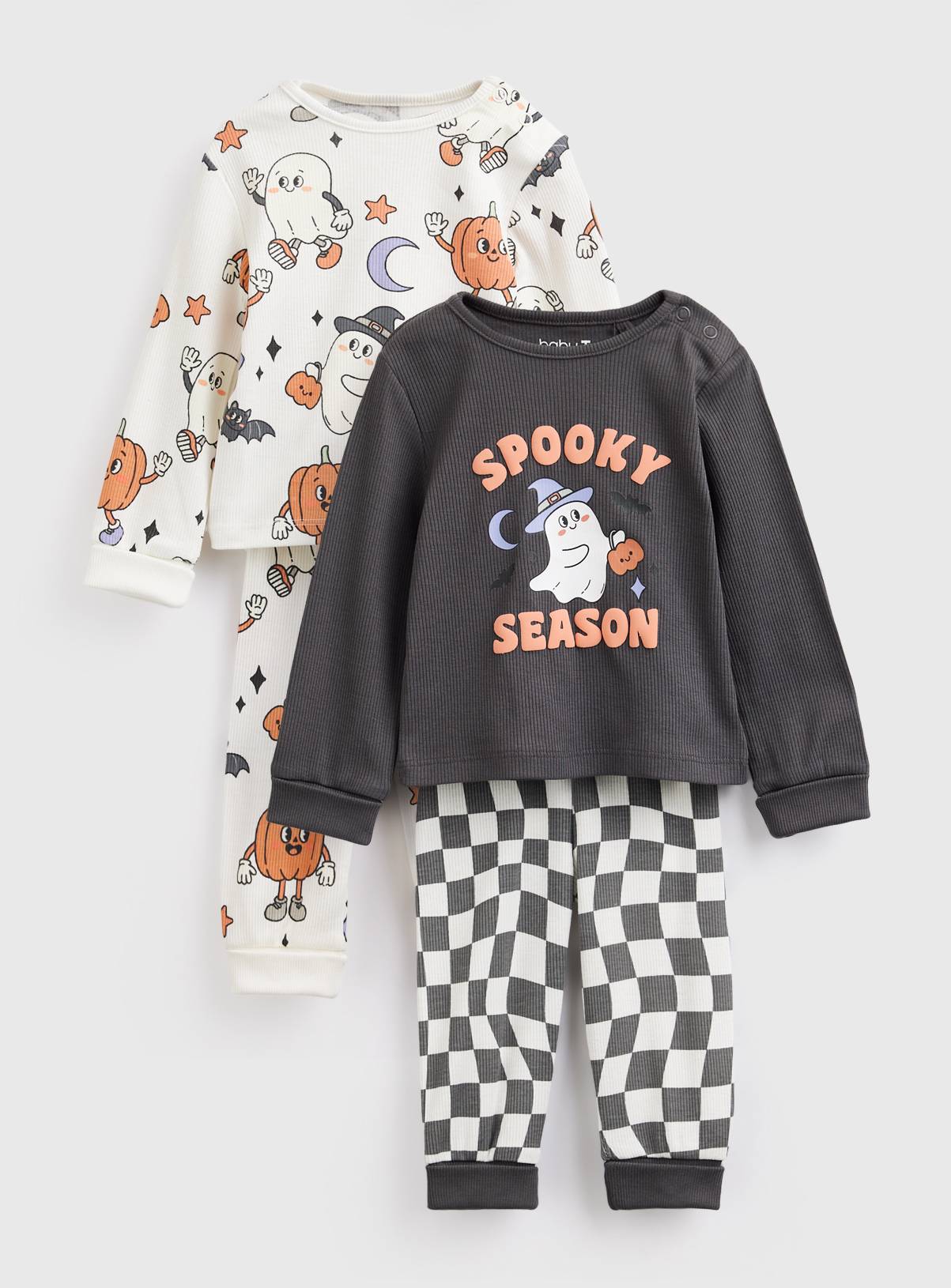 Halloween Print Pyjamas 2 Pack 3-6 months - Image 1