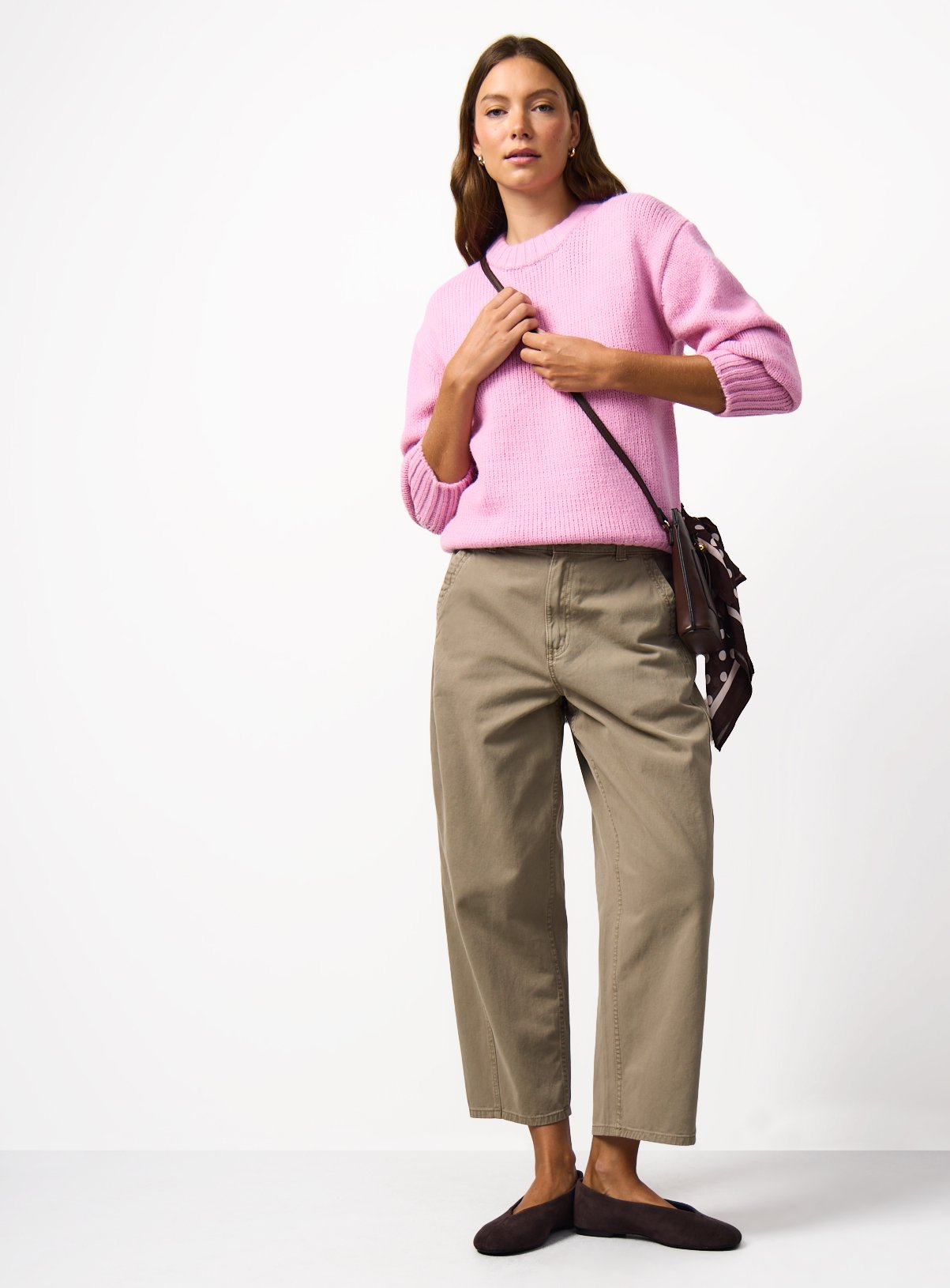 Pink Boxy Crew Neck Jumper L - Image 2 thumbnail