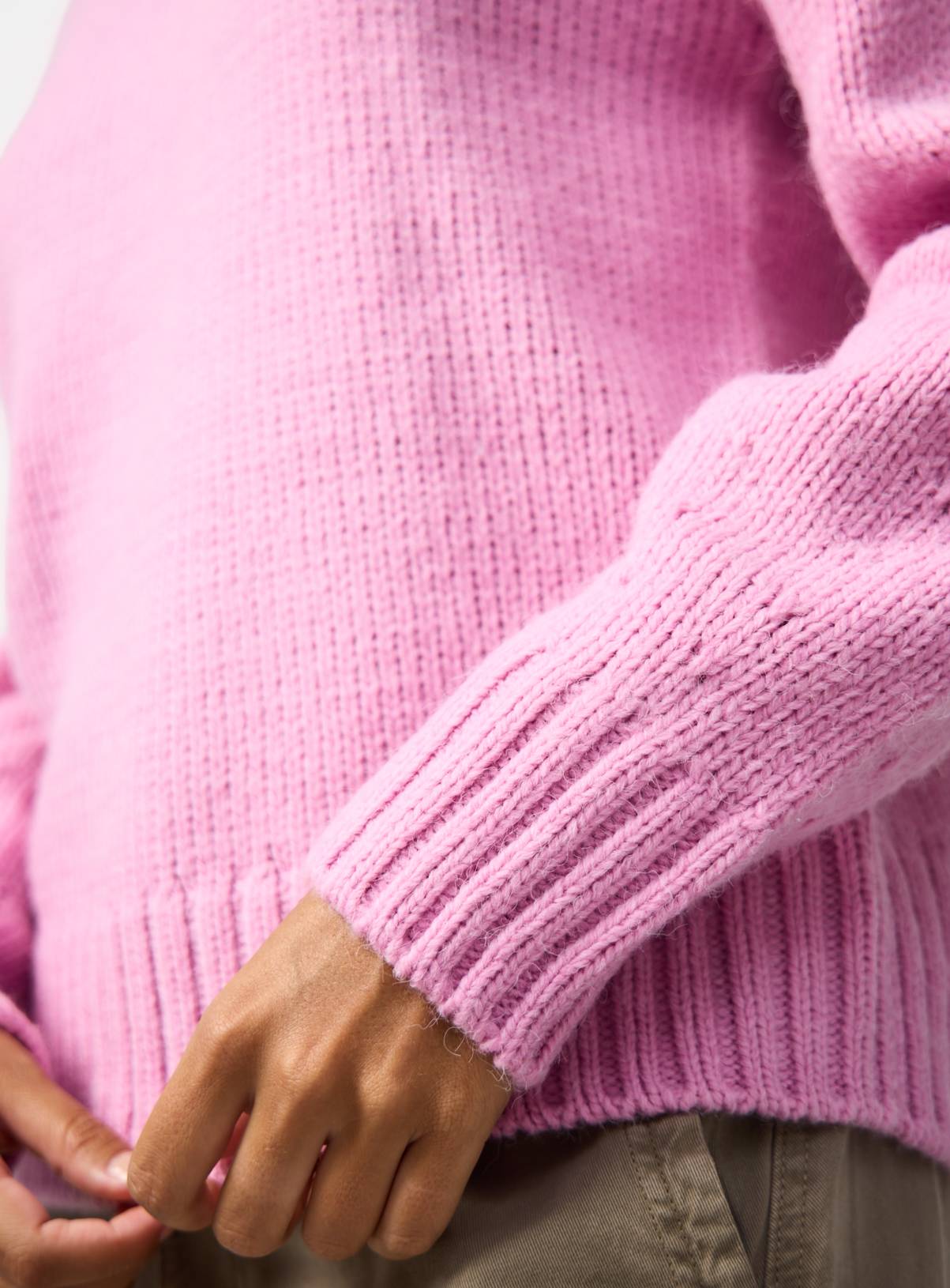 Pink Boxy Crew Neck Jumper L - Image 3