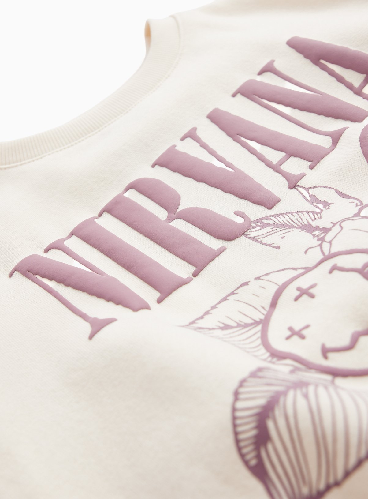 Cream Nirvana Graphic Sweatshirt 7 years - Image 2 thumbnail