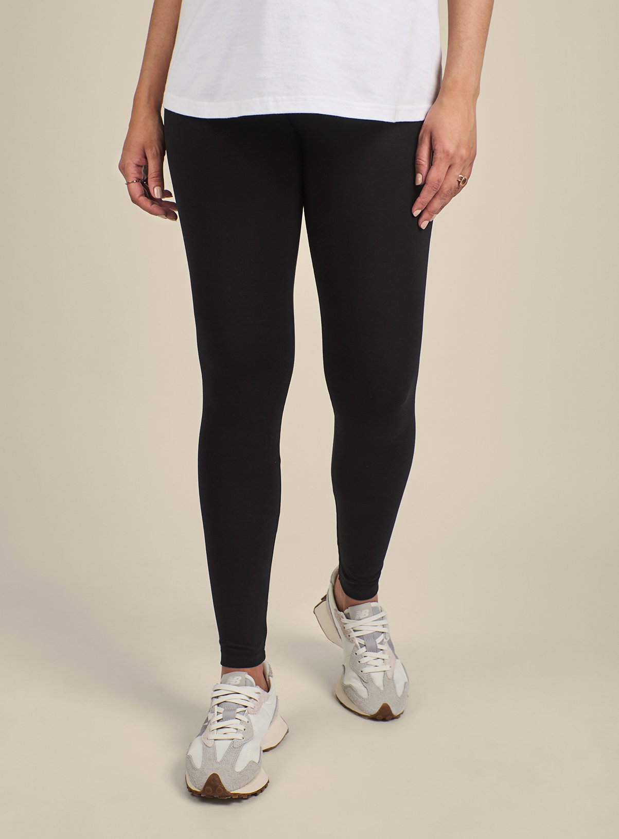 JOJO MAMAN BÉBÉ Maternity Cotton Rich Leggings Black 18 - Image 1 thumbnail