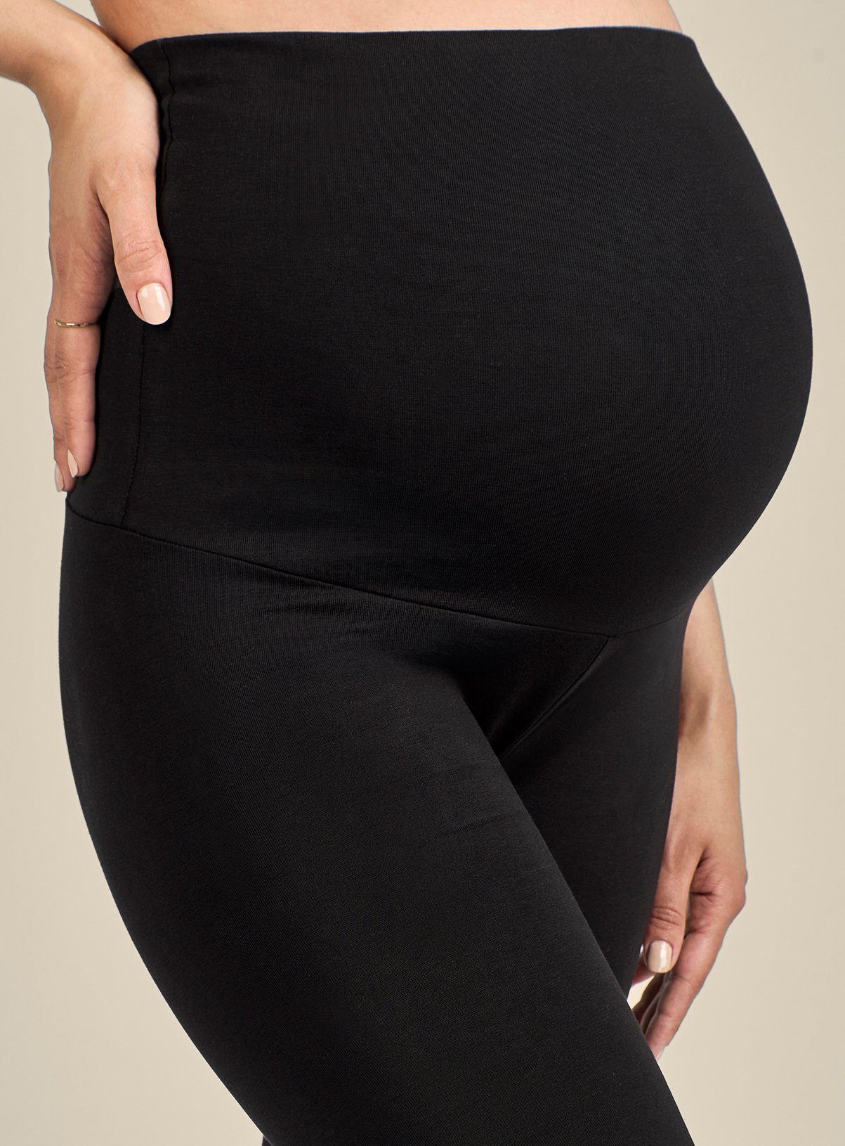 JOJO MAMAN BÉBÉ Maternity Cotton Rich Leggings Black 18 - Image 4 thumbnail