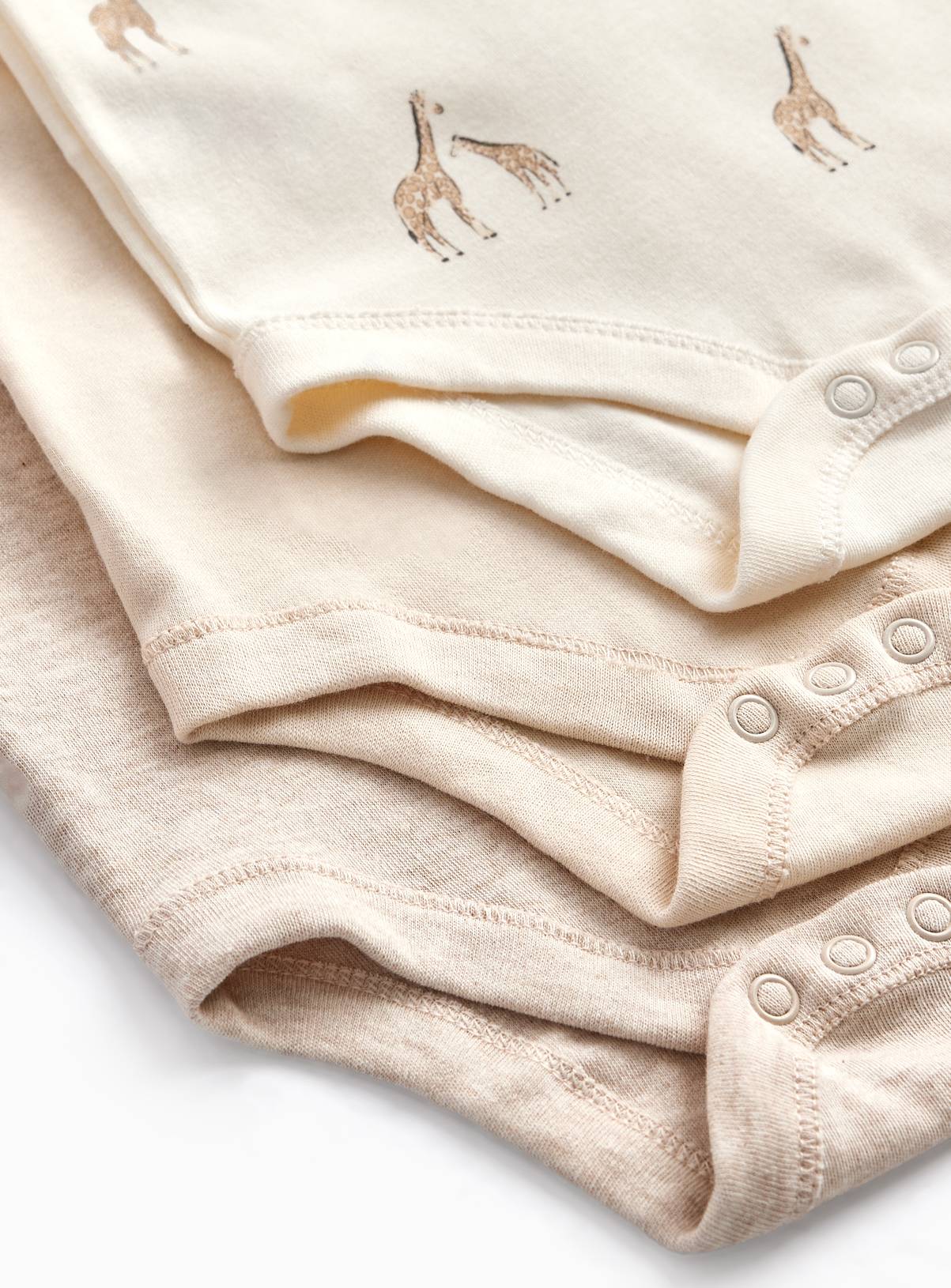 Cream Giraffe 5 Pack Long Sleeve Bodysuits 2-3 years - Image 2