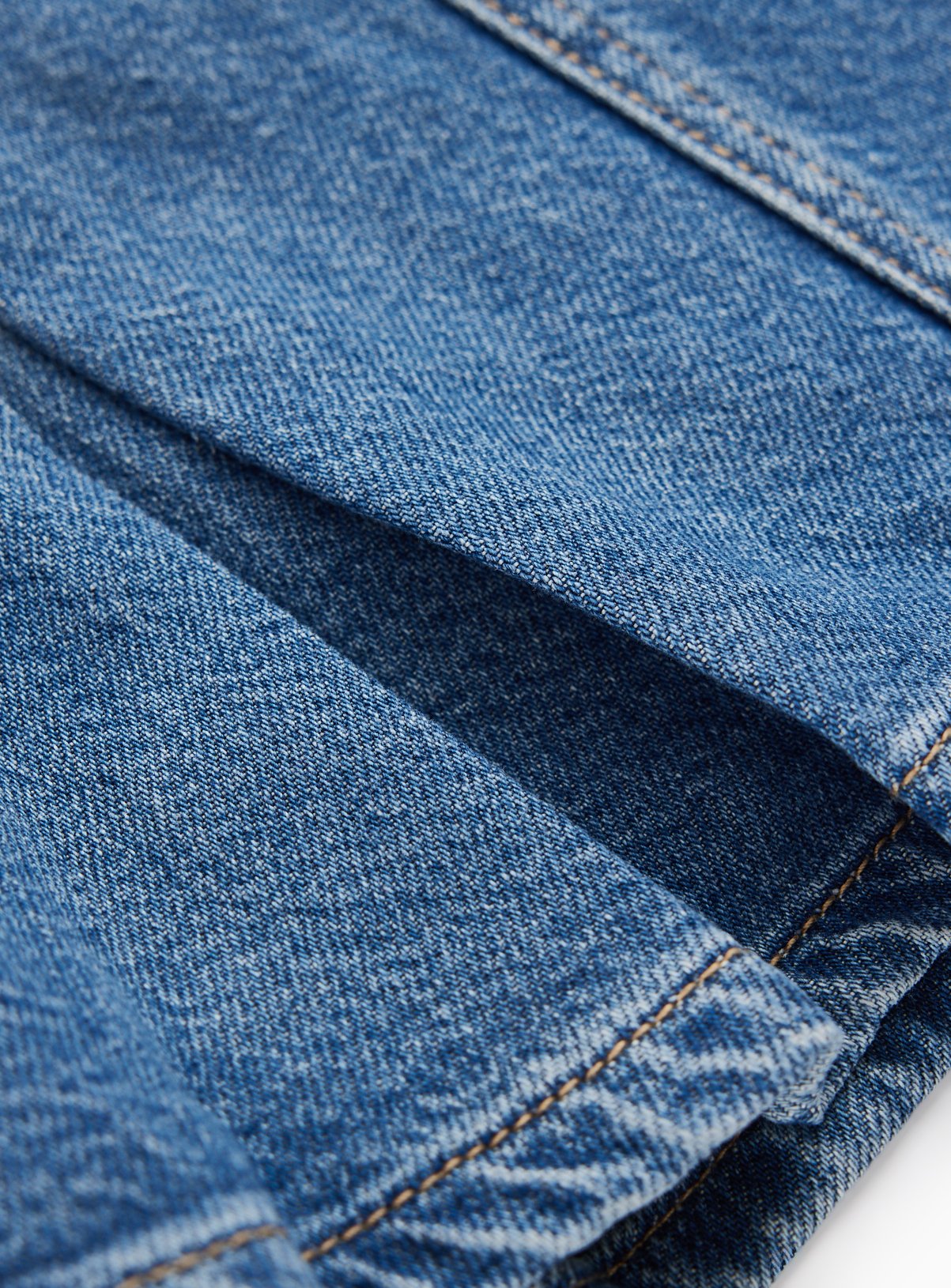 Washed Denim Pleated Skirt & Tights 2 Piece Set 5-6 years - Image 3 thumbnail