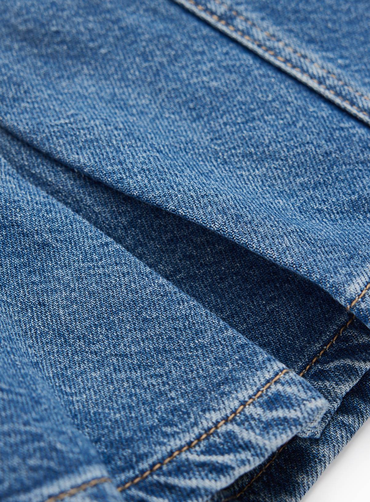 Washed Denim Pleated Skirt & Tights 2 Piece Set 5-6 years - Image 3