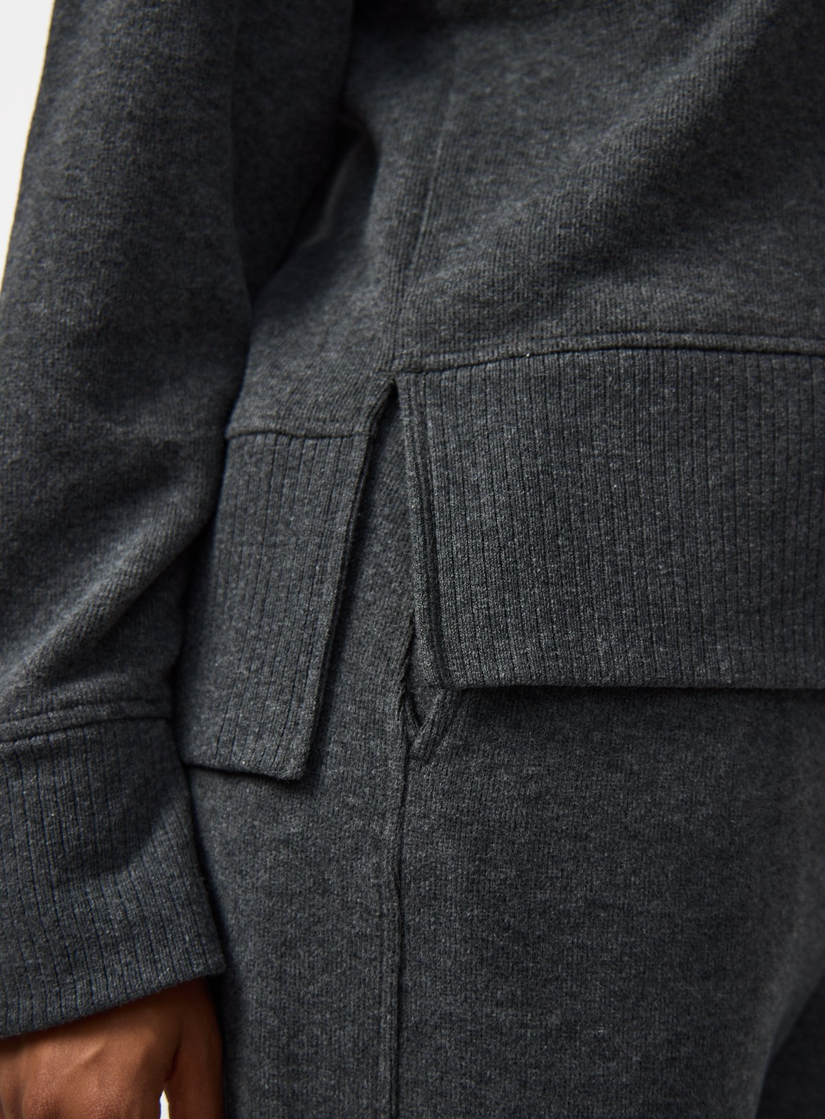 Charcoal Soft Touch Co-ord Hoodie S - Image 3 thumbnail