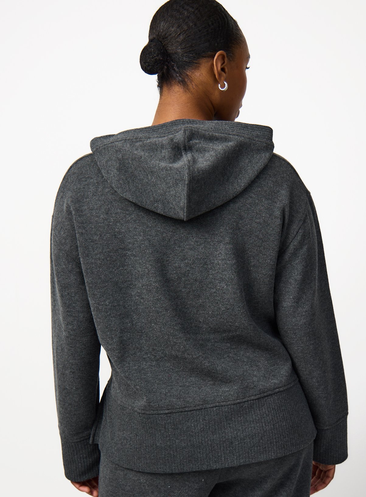 Charcoal Soft Touch Co-ord Hoodie S - Image 4 thumbnail