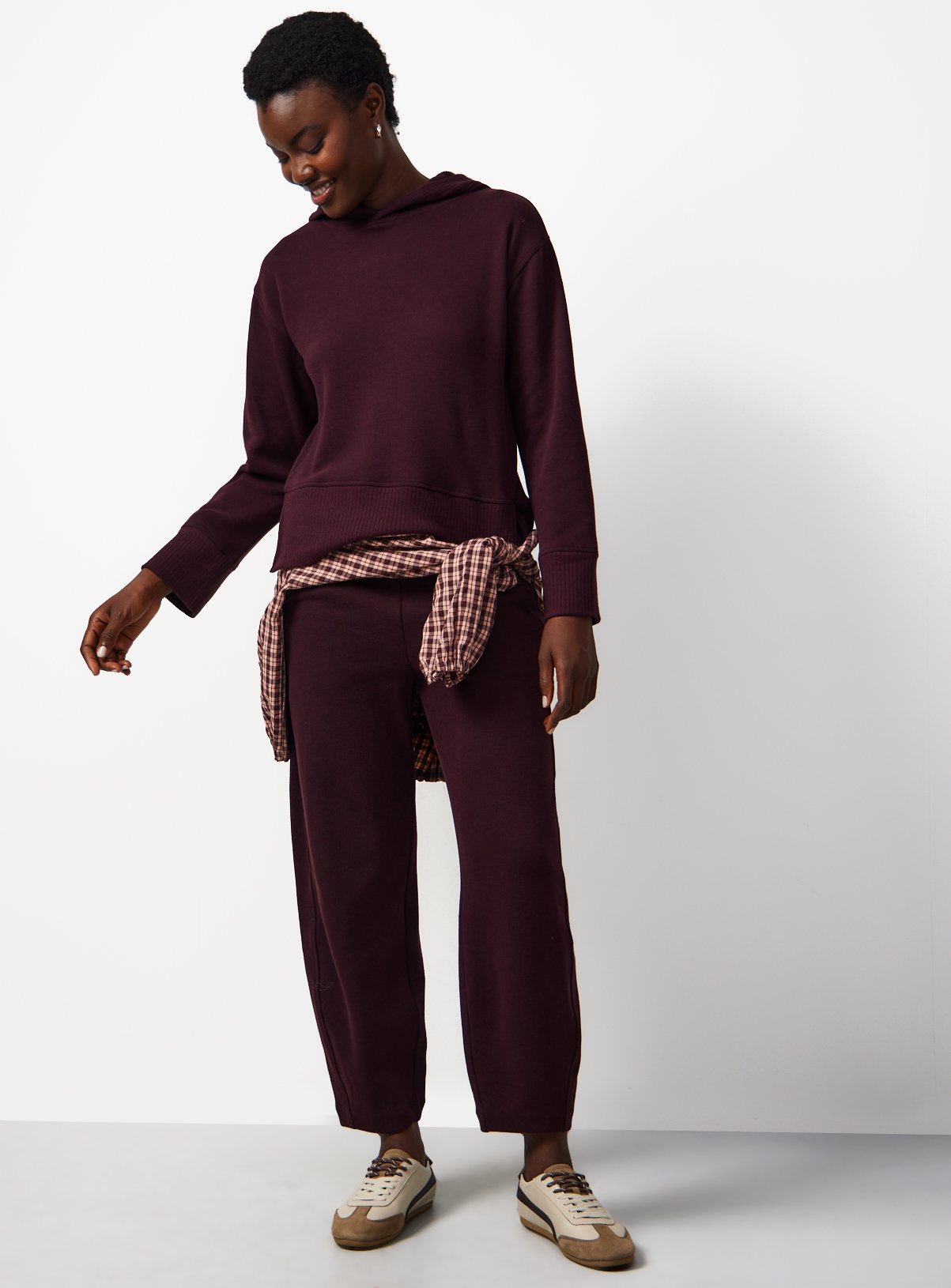 Soft Touch Plum Hoodie Co-ord XL - Image 2 thumbnail
