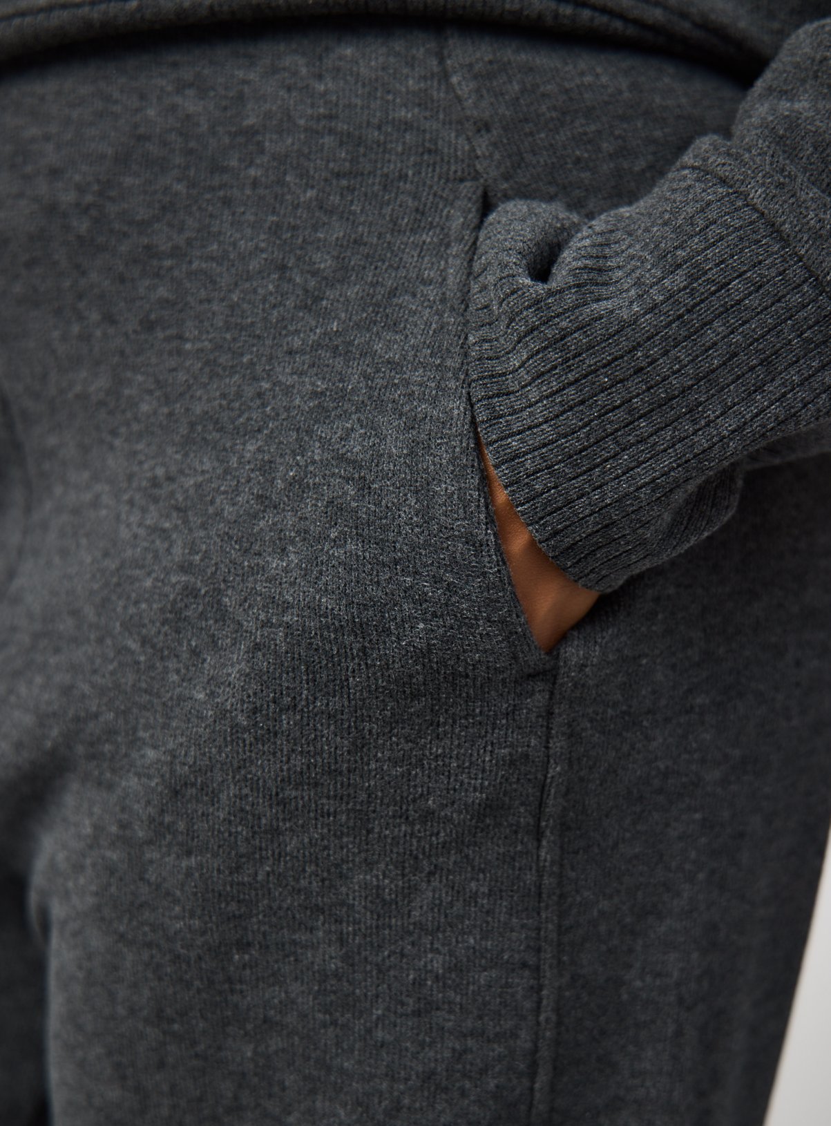 Charcoal Soft Touch Barrel Leg Trousers S - Image 3 thumbnail