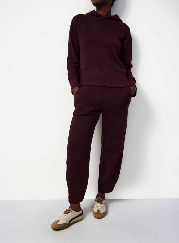 Plum Soft Touch Barrel Leg Trousers XXL