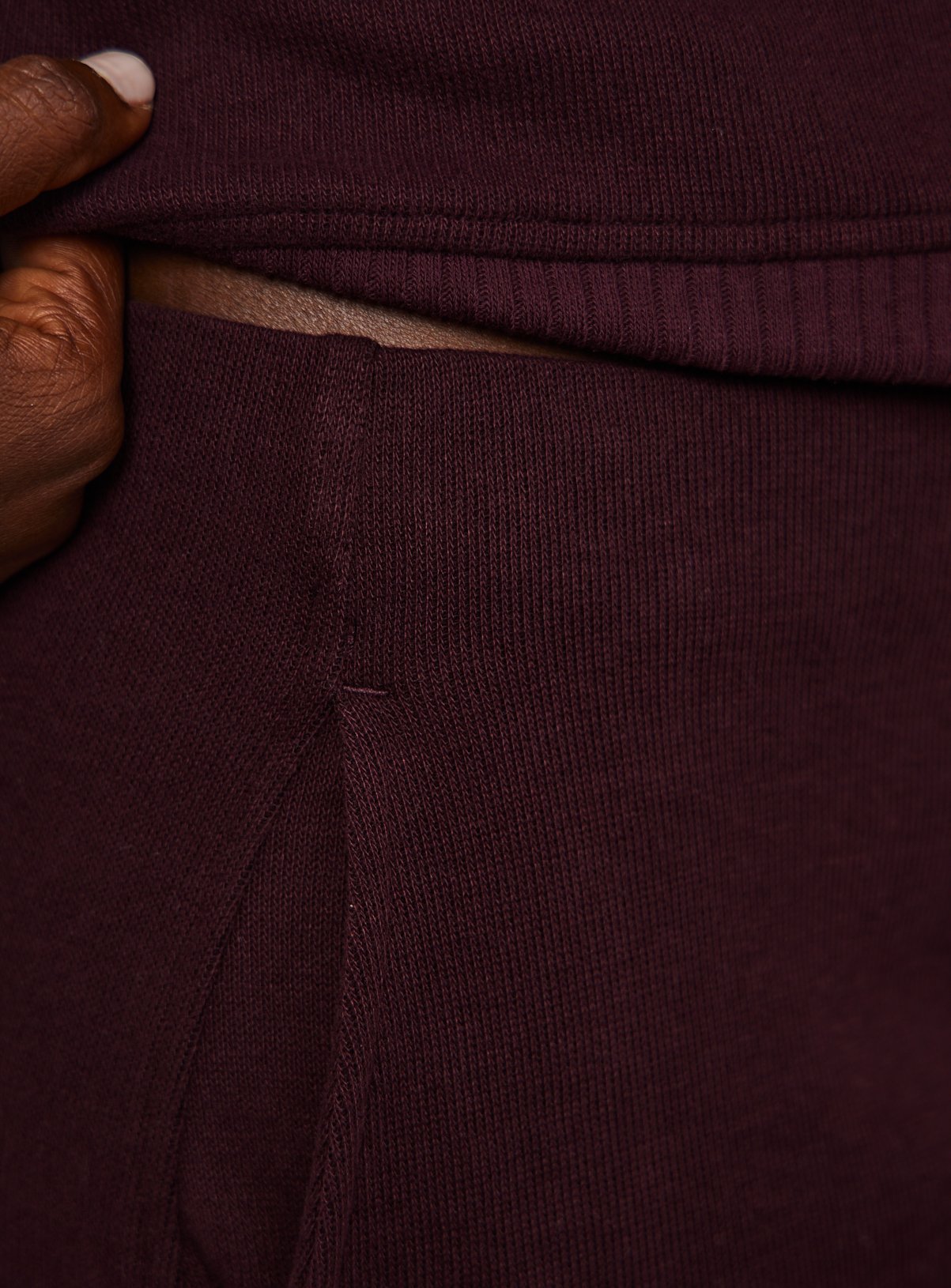 Plum Soft Touch Barrel Leg Trousers L - Image 3 thumbnail