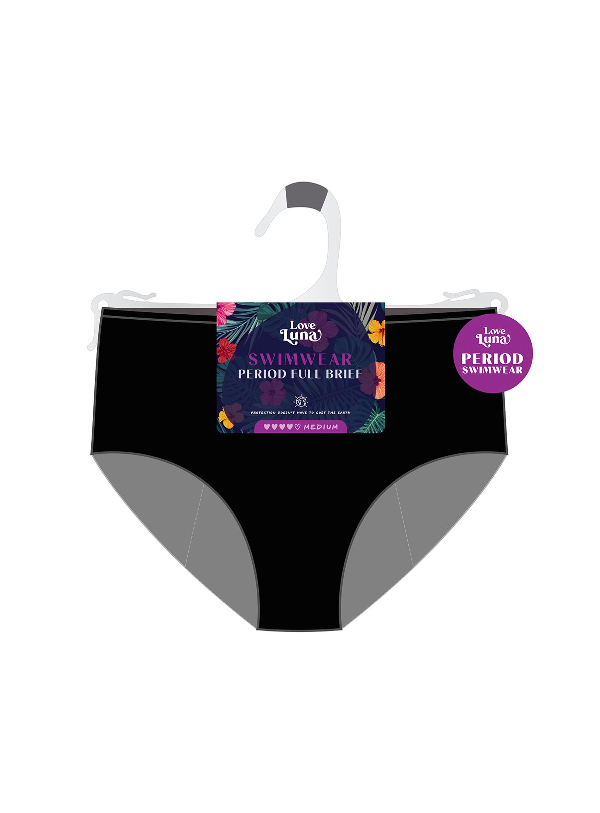 LOVE LUNA Ladies Swim Period Full Brief 8-10 - Image 4 thumbnail