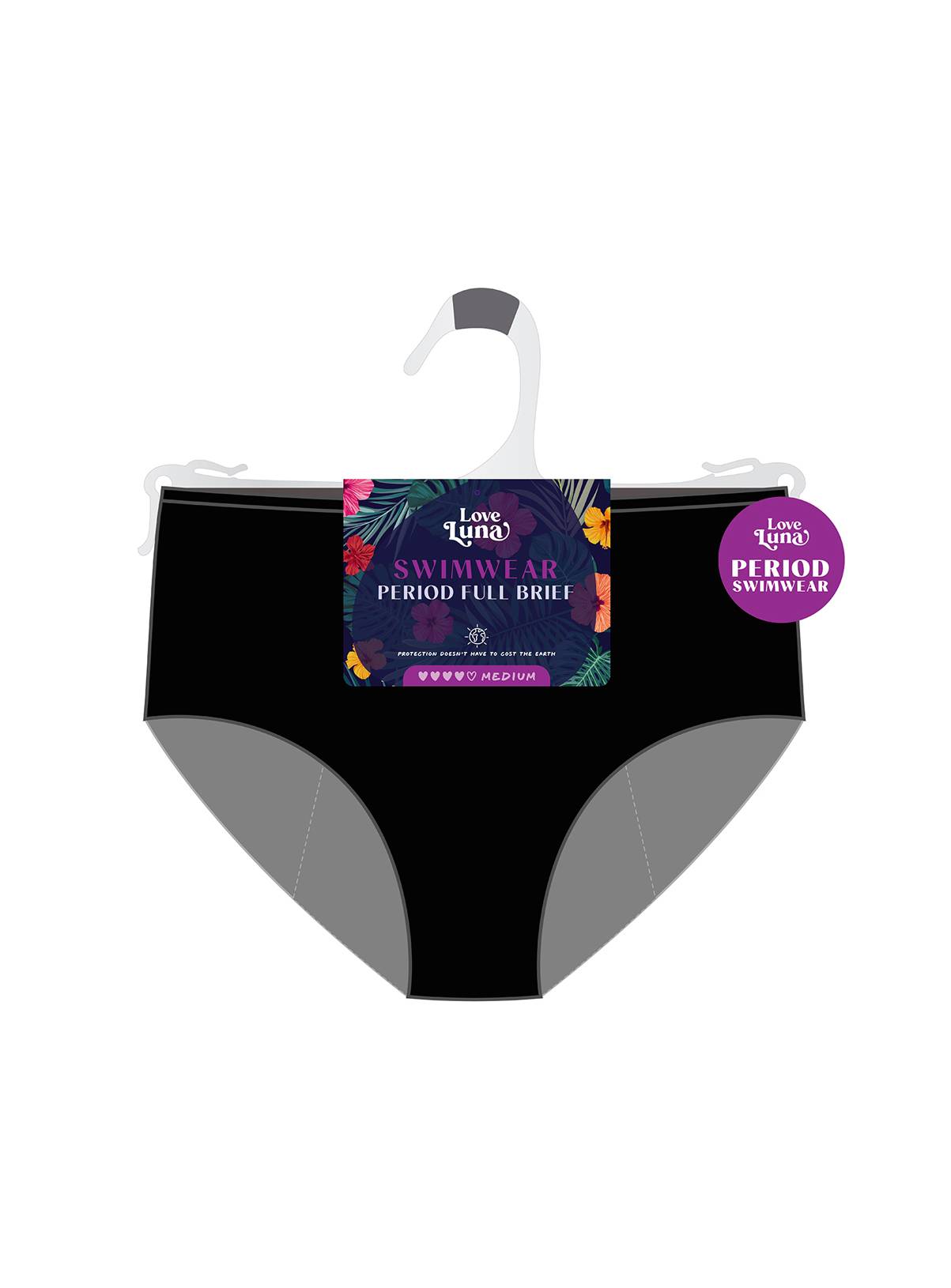 LOVE LUNA Ladies Swim Period Full Brief 8-10 - Image 4