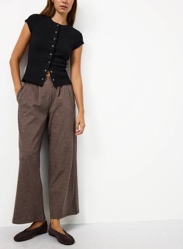 Neutral Soft Touch Wide Leg Co-ord Trousers S