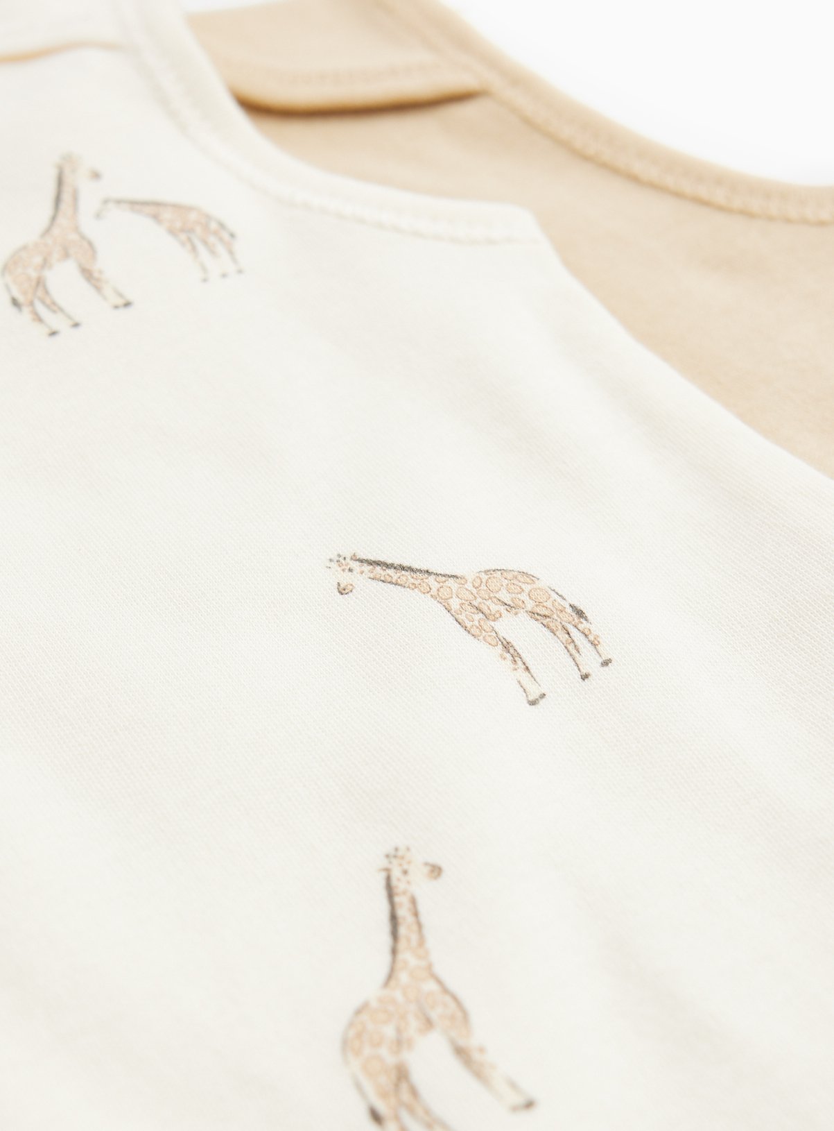 Cream & Giraffe Print Sleeveless Bodysuits 5 Pack 2-3 years - Image 3 thumbnail