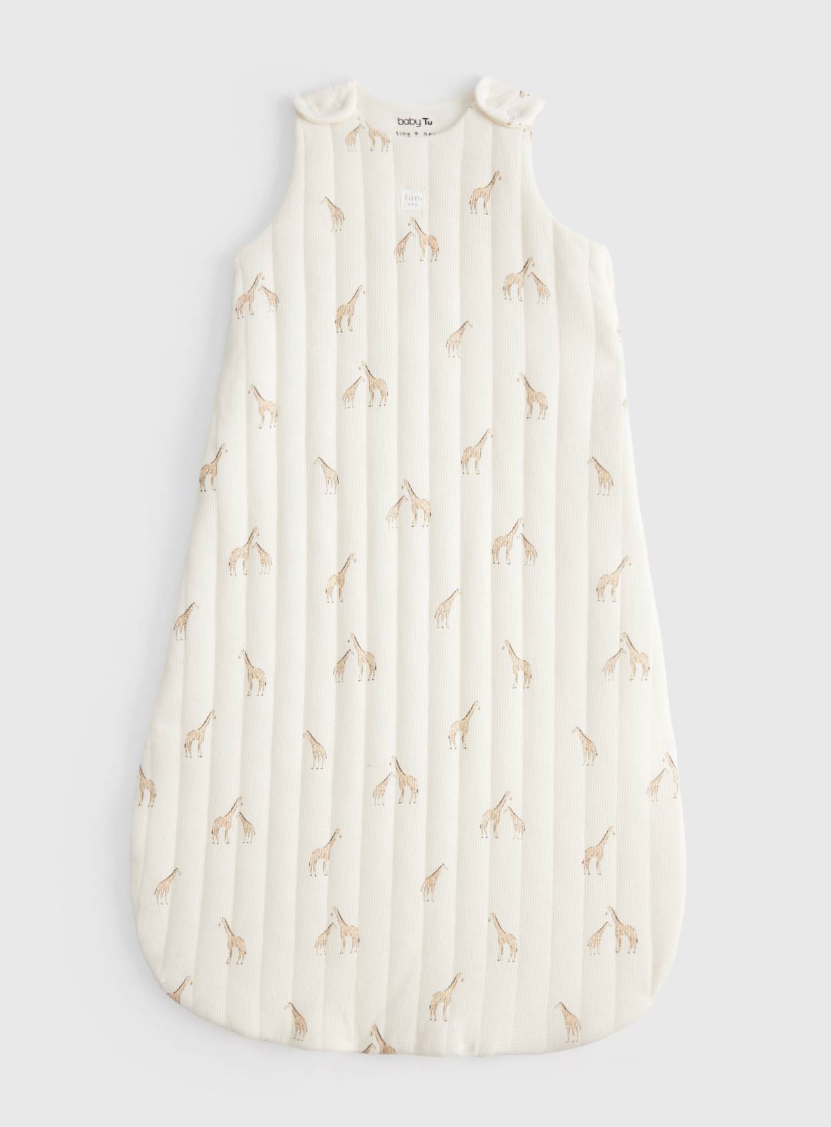 Cream Giraffe Print 1.5 Tog Sleeping Bag 18-24 months - Image 1