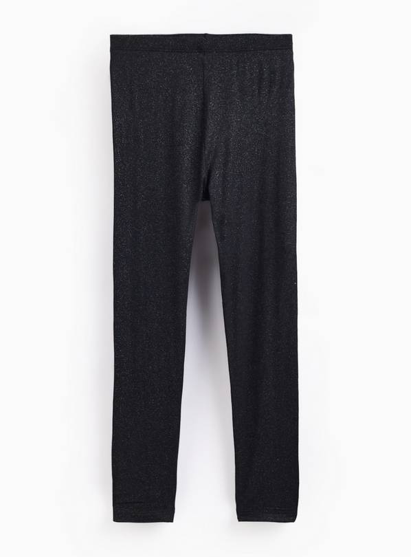 Black & Glitter Thermal Leggings 9-10 years