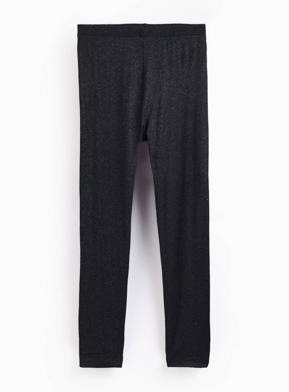 Black & Glitter Thermal Leggings 9-10 years - Image 1
