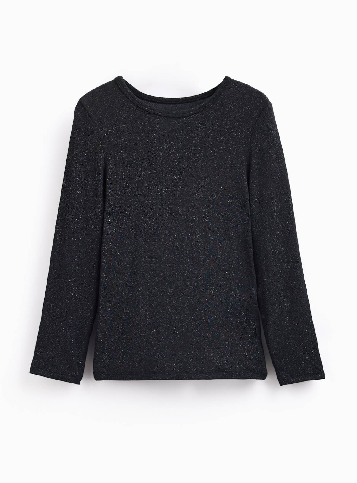 Black & Glitter Thermal Long-Sleeved Top 6-7 years - Image 1