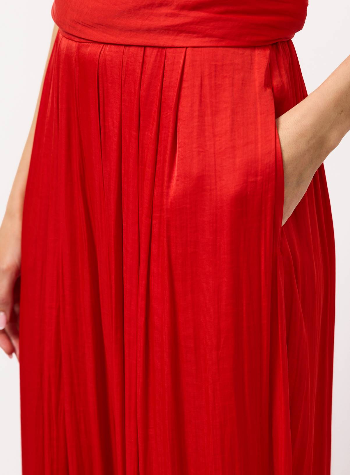 Red Satin Balloon Leg Co-ord Trousers 18 - Image 3