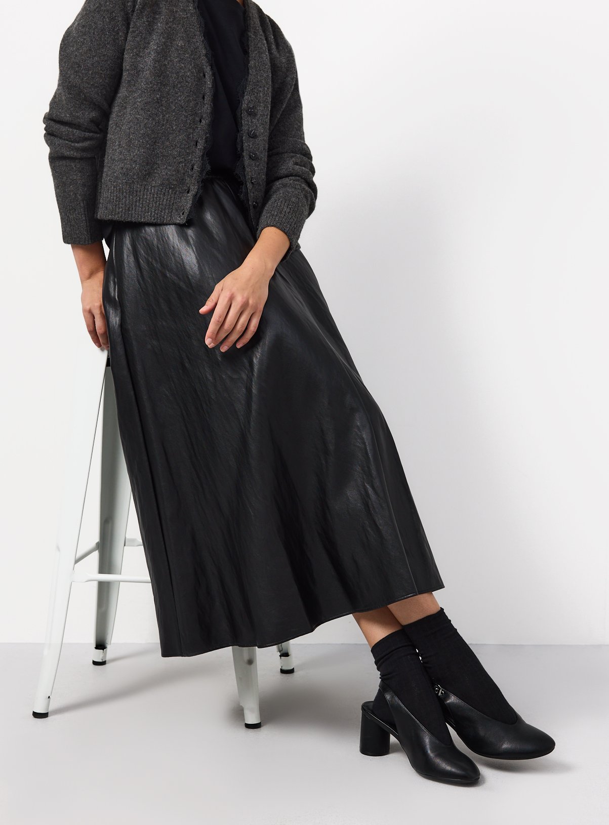 PU Full Midi Skirt 6 - Image 1 thumbnail
