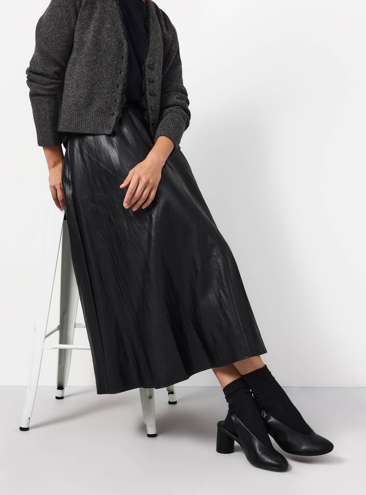 PU Full Midi Skirt 6 - Image 1