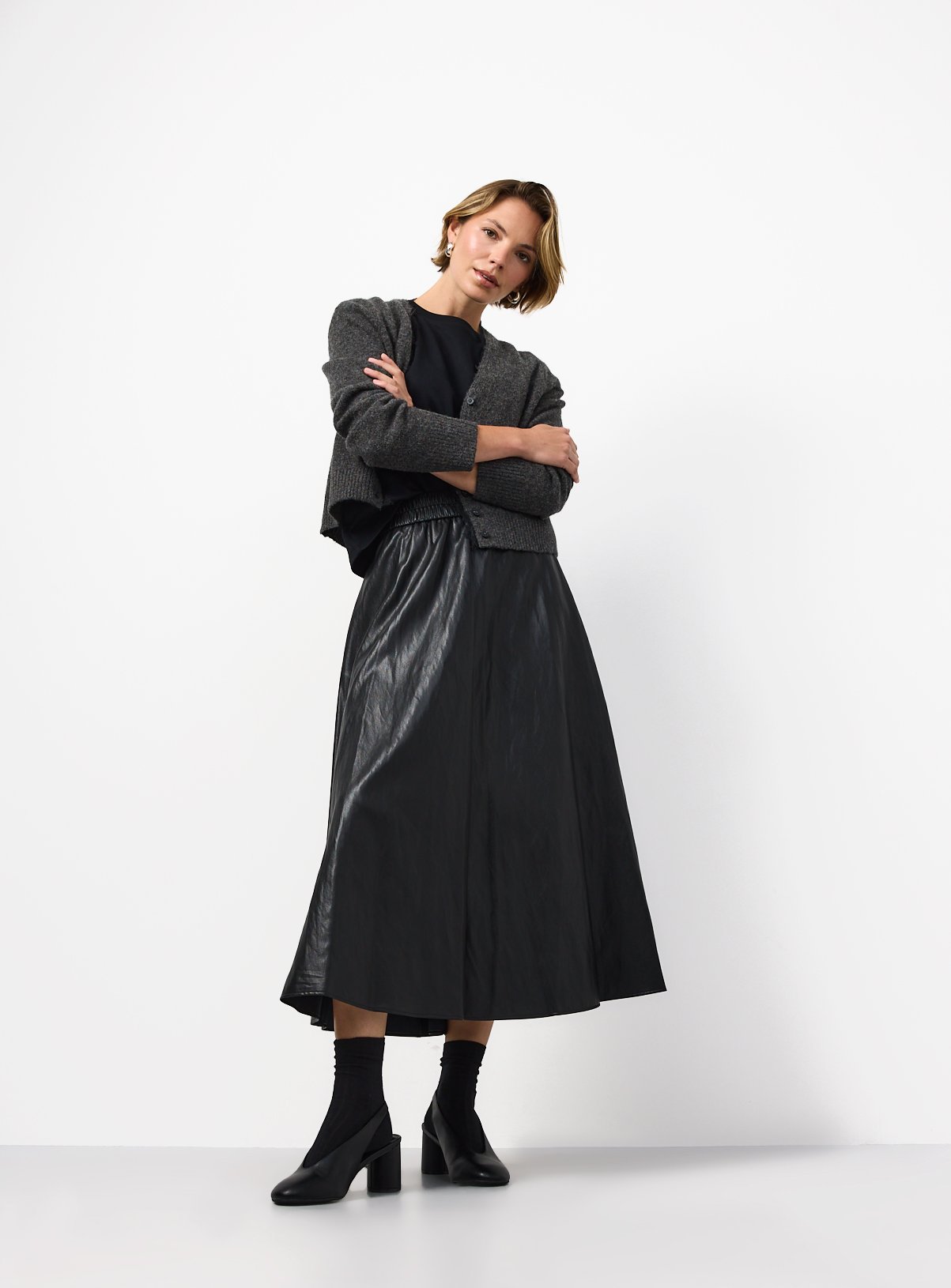 PU Full Midi Skirt 6 - Image 2 thumbnail