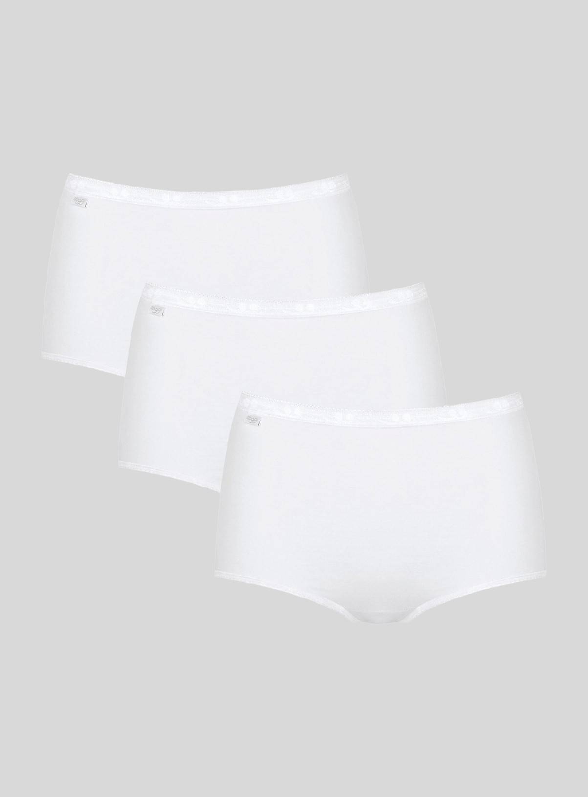 SLOGGI Sloggi Basic Maxi Knickers 3 Pack White 10 - Image 5