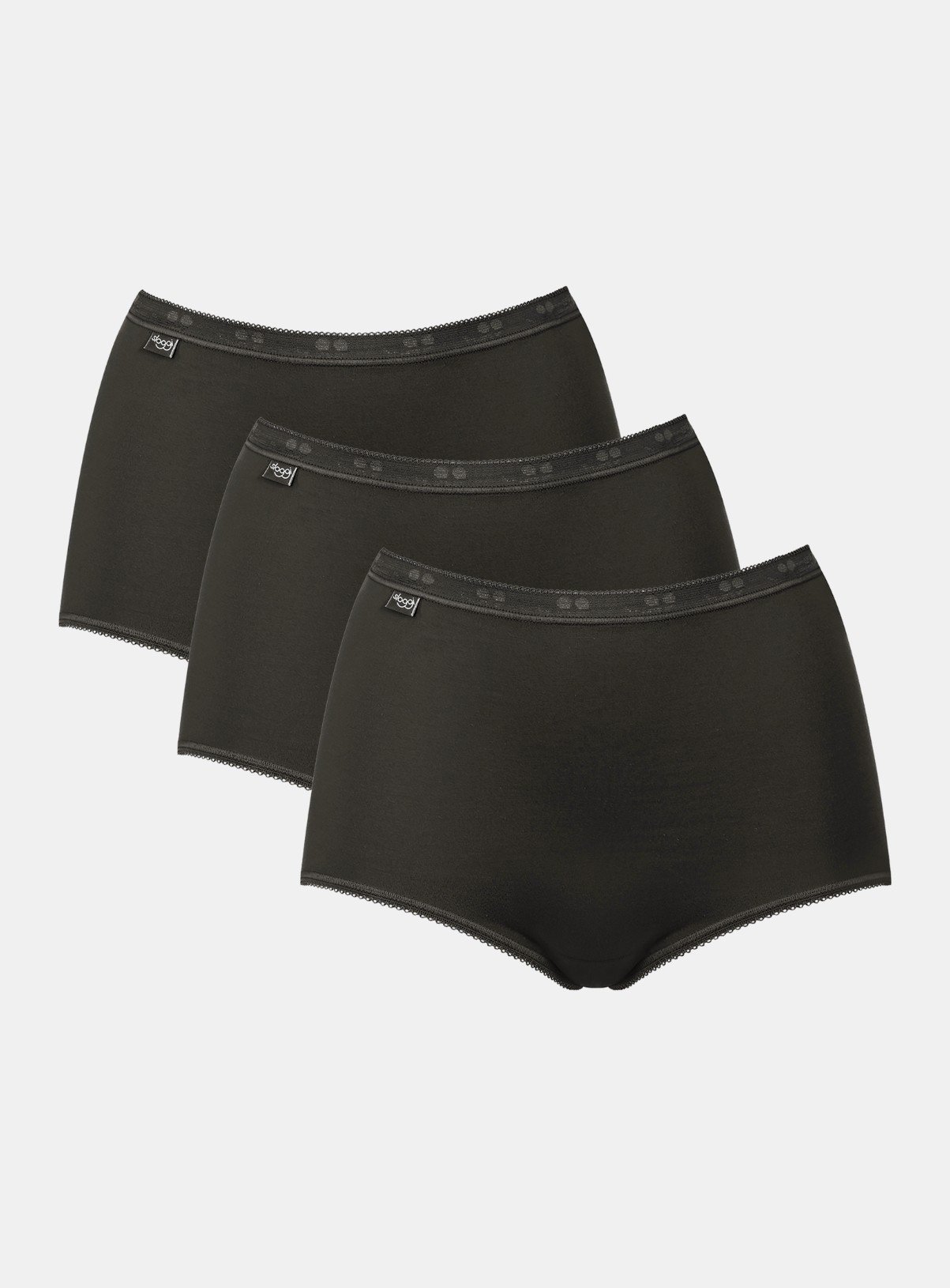 SLOGGI Sloggi Basic Maxi Knickers 3 Pack Black 22 - Image 5 thumbnail
