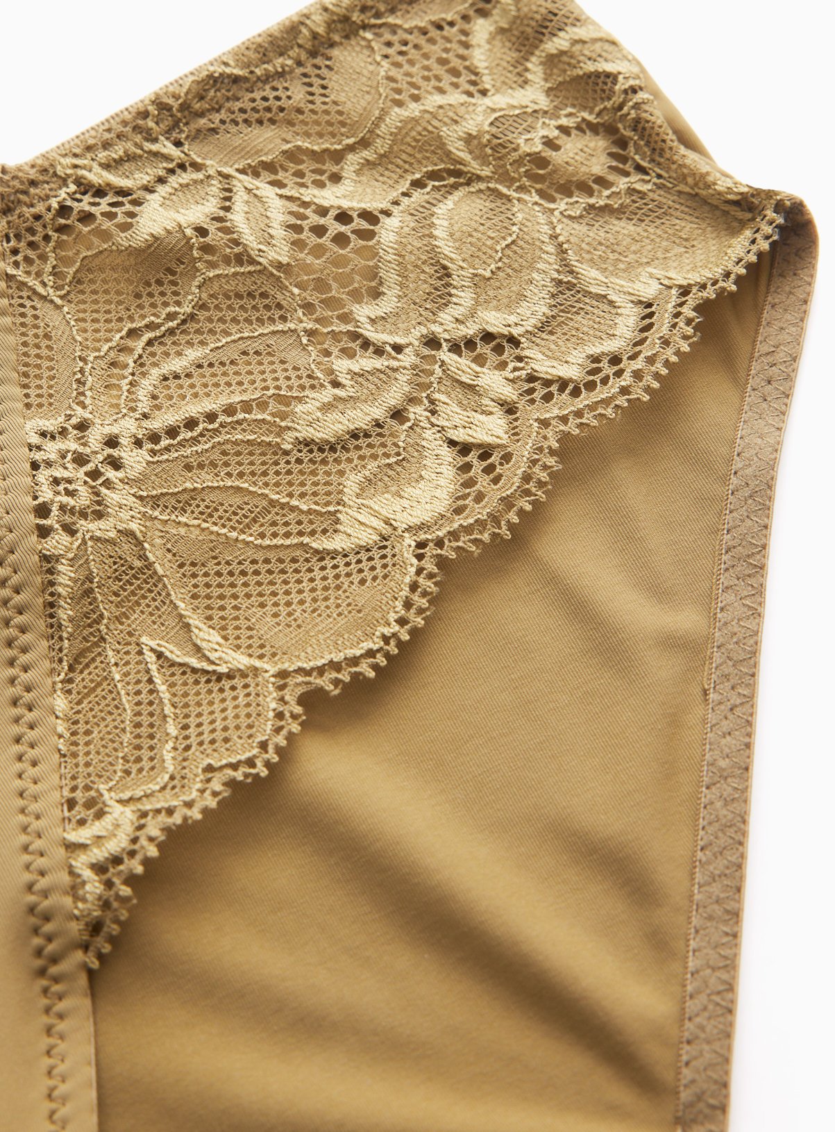 Olive Green Fleur Lace Bikini Briefs 10 - Image 2 thumbnail