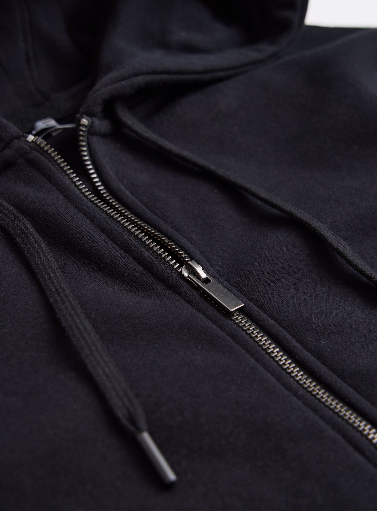 Black Zip Through Hoodie L - Image 2 thumbnail