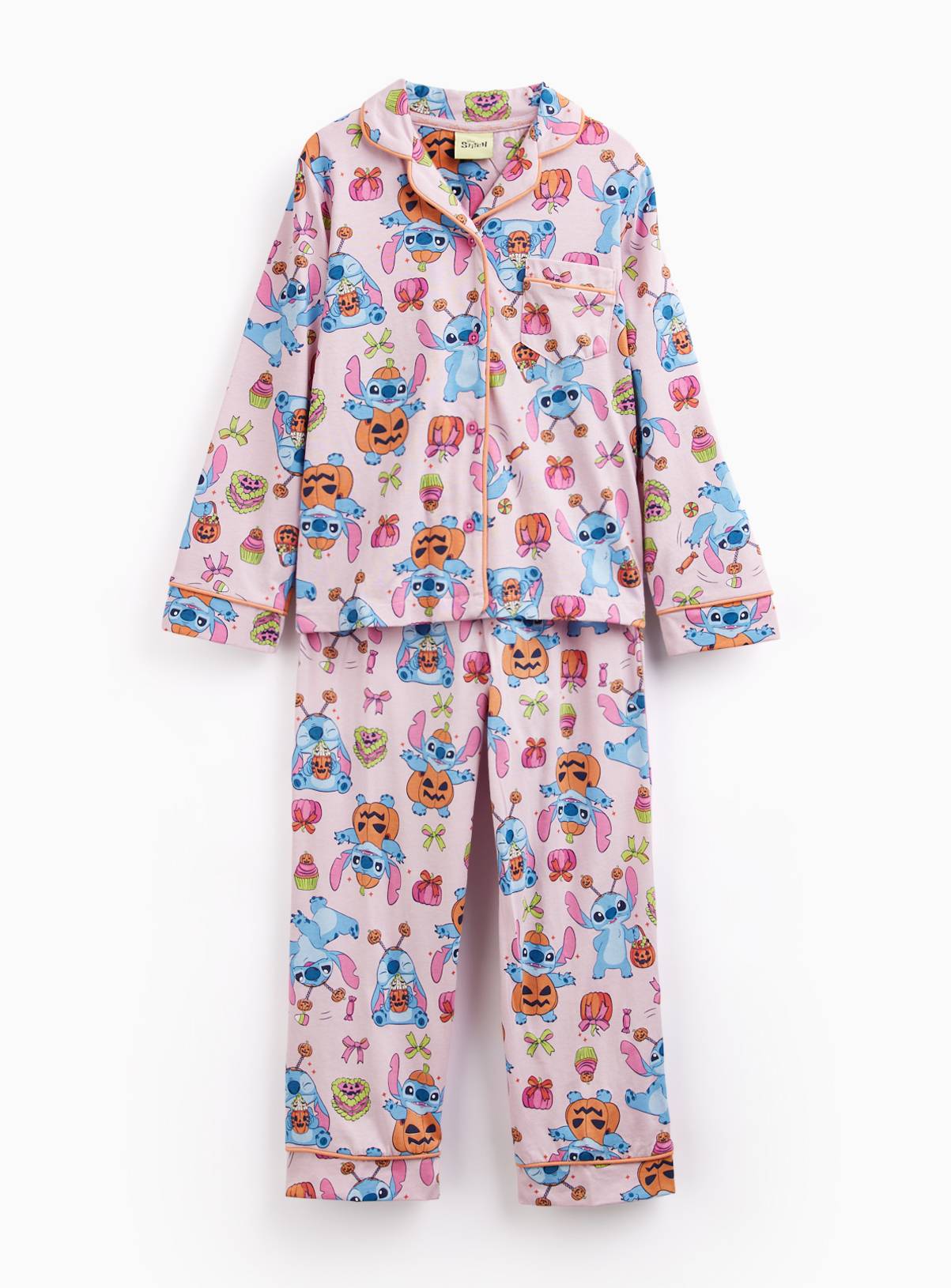 Disney Stitch Halloween Traditional Pyjama Set 8-9 years - Image 1