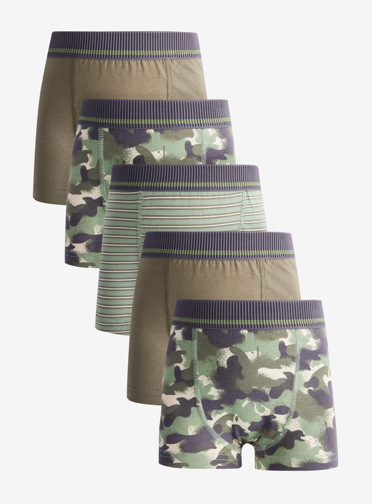 Khaki Camo Trunks 5  Pack 5-6 years - Image 1 thumbnail