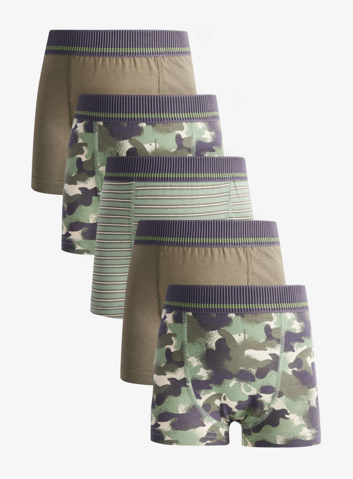 Khaki Camo Trunks 5  Pack 5-6 years - Image 1