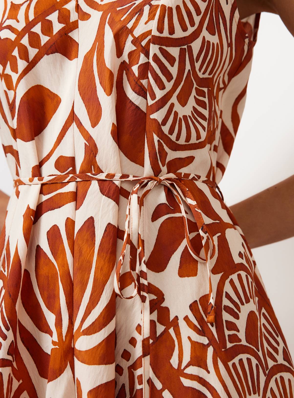 Orange Scarf Print Midaxi Cami Dress 16 - Image 3