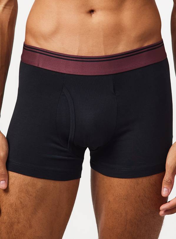 Black Cotton Trunks 5-Pack XXL