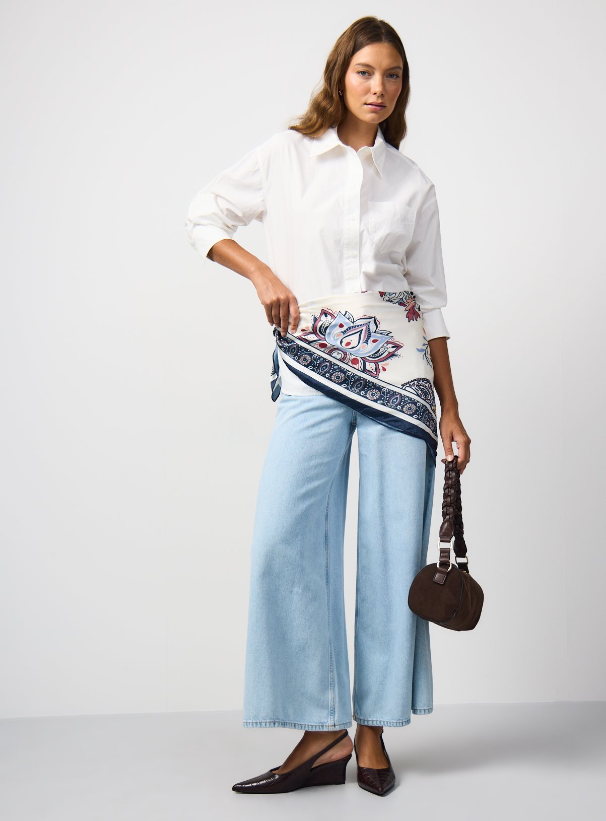 White Poplin Relaxed Fit Long Sleeve Shirt 14 - Image 2 thumbnail