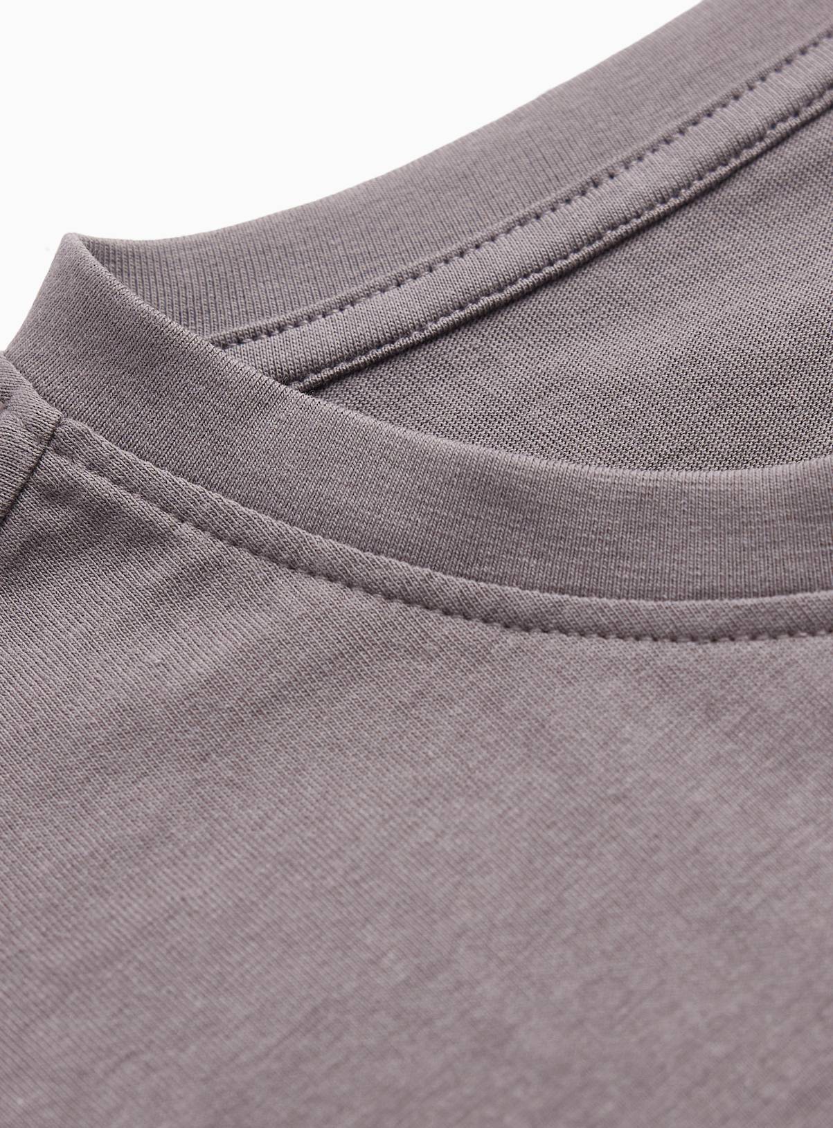Charcoal Cotton Regular Fit Crew Neck T-Shirt XXL - Image 2