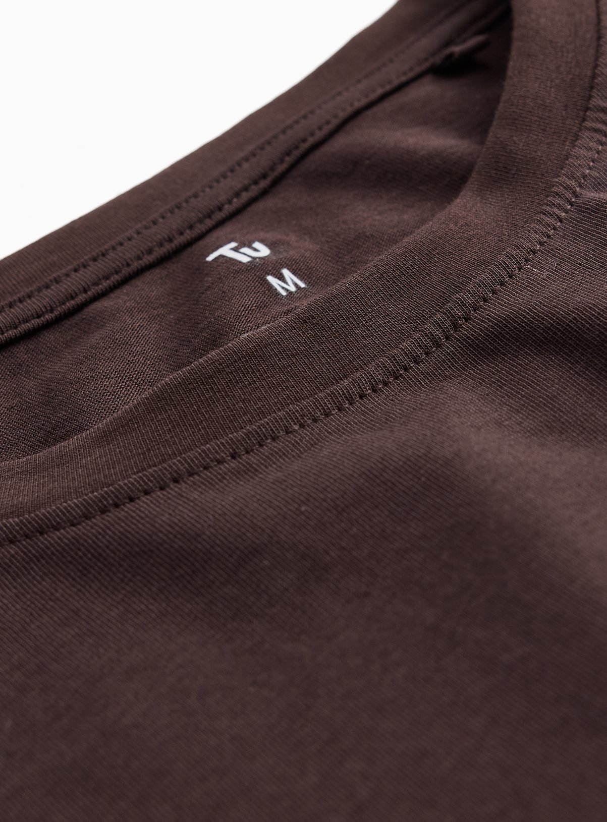 Brown Cotton Regular Fit Crew Neck T-Shirt XXL - Image 2 thumbnail